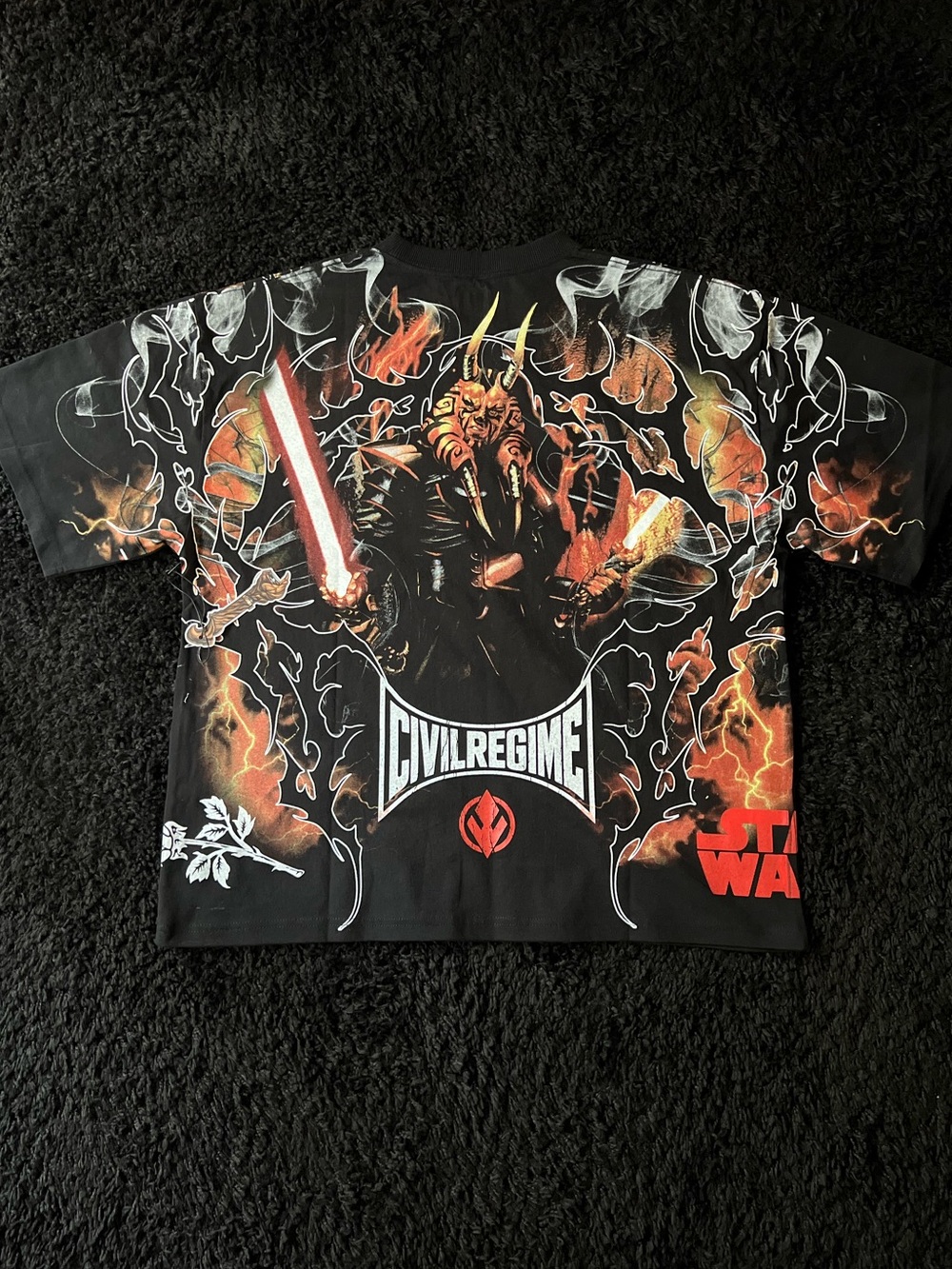 Civil Regime Black Graphic Star Wars Short Sleeve Tee
